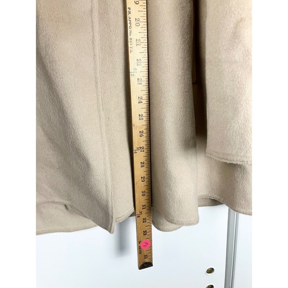 UNIQLO Women's Beige Wool Blend Oversized Collar Coat XL - Picture 5 of 13